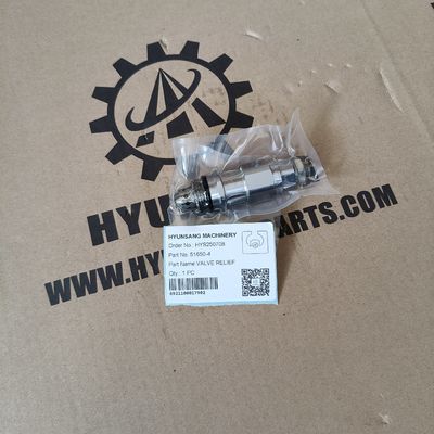 Hyunsang Excavator Parts Valve Relief 51650-4 for HL740-3, HL740-3ATM, HL740-7, HL740TM-3