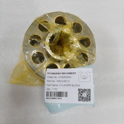 Pièces détachées de l'excavatrice Hyunsang Bloc de cylindre PSV2-55T-2 Pour pompe hydraulique Kayaba
